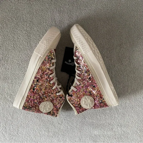 Converse Shoes Womens 6 Multi White Chuck Taylor Premium Hi Sparkle 527880C - Picture 6 of 9